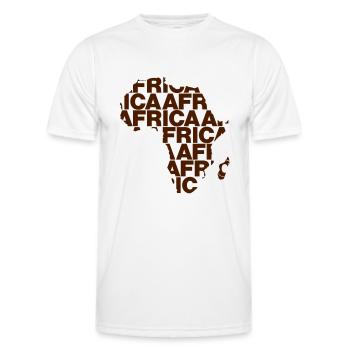 Afrika - Männer Funktions-T-Shirt - Weiß - Vorne - AI Model Male 178 dark (178cm)