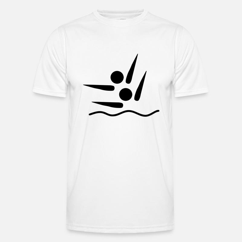 synchronized swimming - Men's Functional T-Shirt - white
