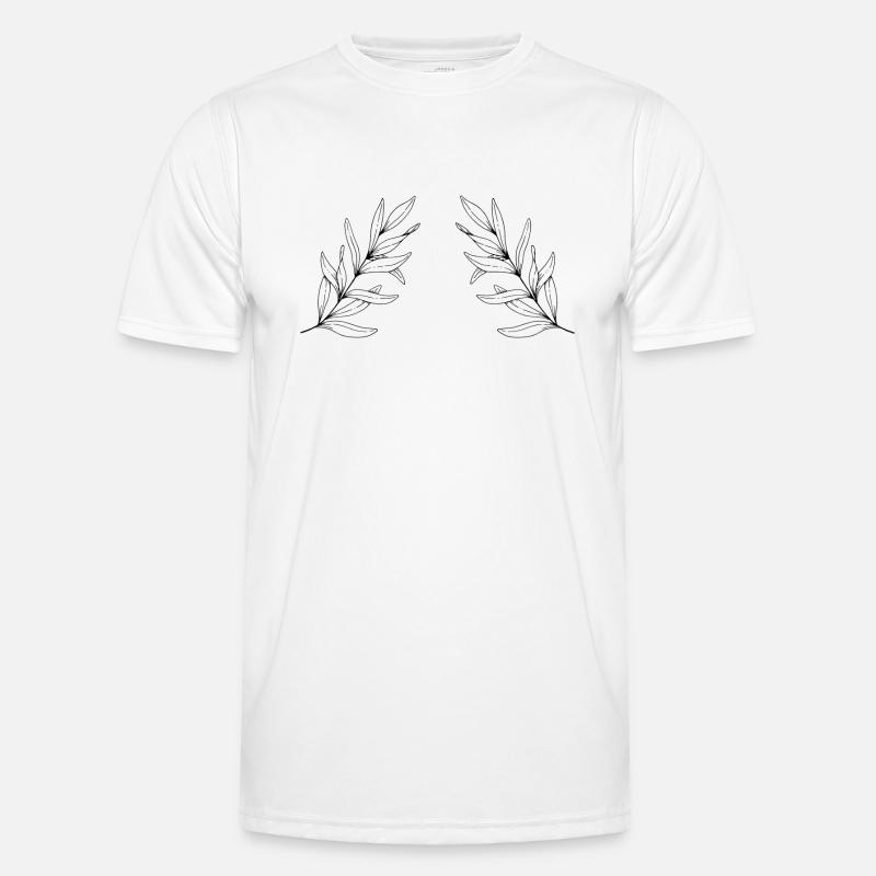 Branche de feuille T-shirt sport Homme