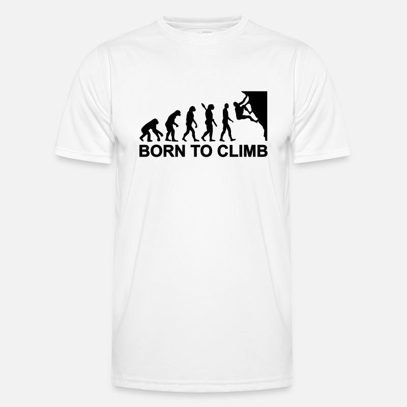Evolution Klettern - Männer Funktions-T-Shirt - Weiß