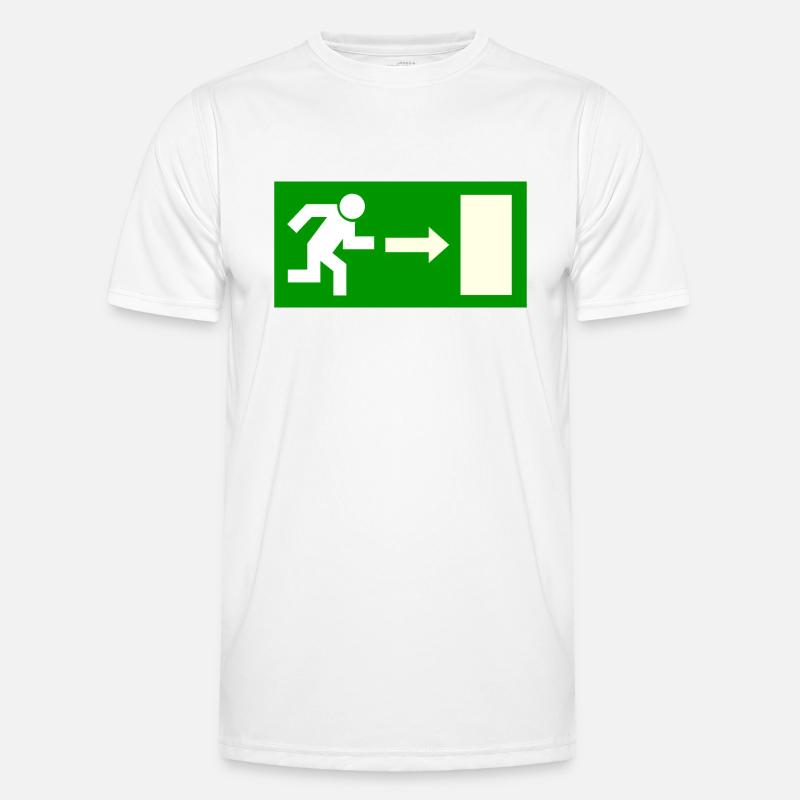 Exit sign template to personalize - Men's Functional T-Shirt - white