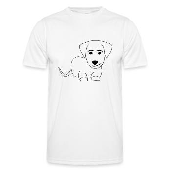 Hund Hunde Hündchen Hundi - Männer Funktions-T-Shirt - Weiß - Vorne - AI Model Male 178 dark (178cm)