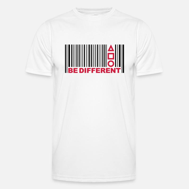 Be Different - Symboles - Barcode - code à barres T-shirt sport Homme