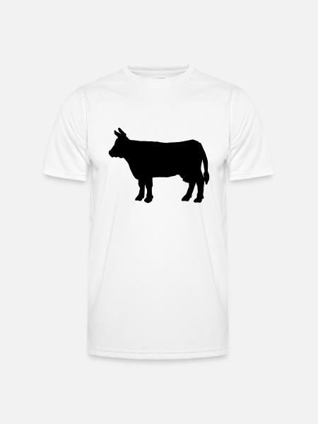 Bovin animaux - T-shirt sport Homme - blanc