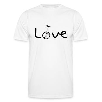 Einrad love - Männer Funktions-T-Shirt - Weiß - Vorne - AI Model Male 178 dark (178cm)