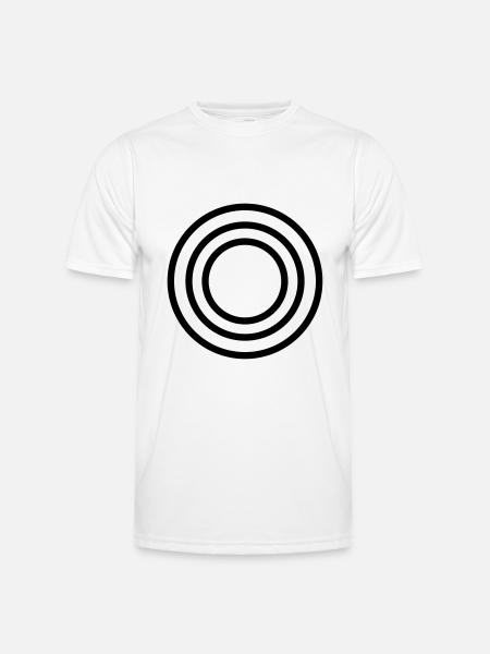 Kreis Symbole Zeichen - Männer Funktions-T-Shirt - Weiß