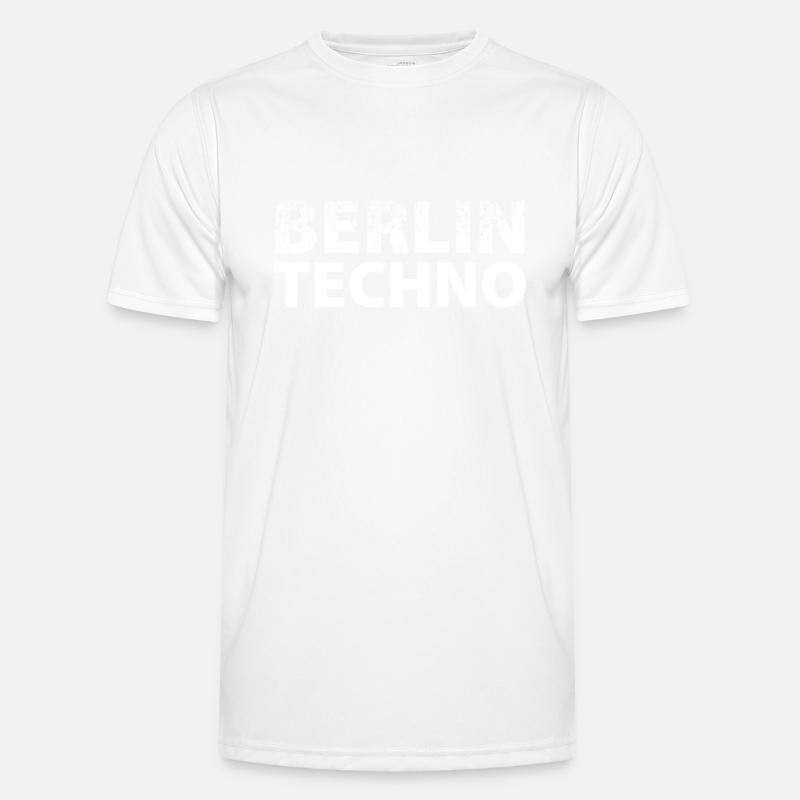 Berlin Techno - Männer Funktions-T-Shirt - Weiß