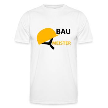 Baumeister Bauarbeiter - Männer Funktions-T-Shirt - Weiß - Vorne - AI Model Male 178 dark (178cm)