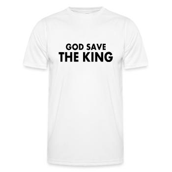 god save the king - T-shirt sport Homme - blanc - Devant - AI Model Male 178 dark (178cm)