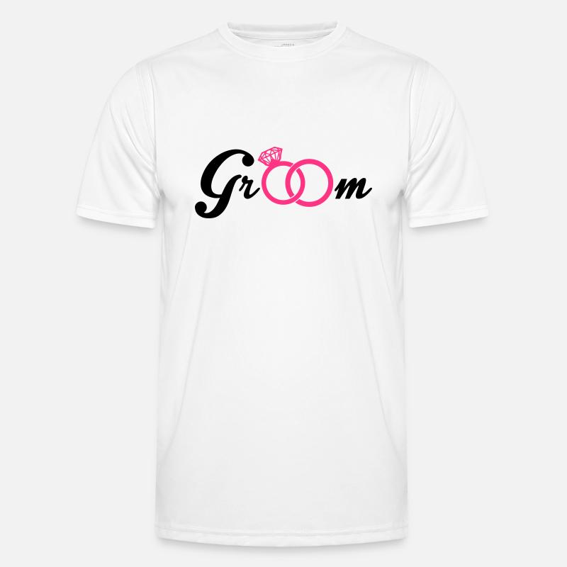 Groom - Männer Funktions-T-Shirt - Weiß