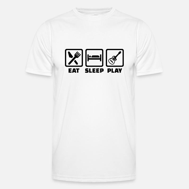 Eat Sleep Guitar T-shirt sport Homme