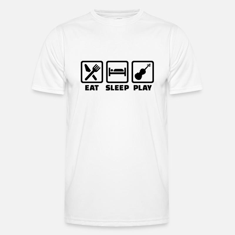 Eat Sleep Violon T-shirt sport Homme