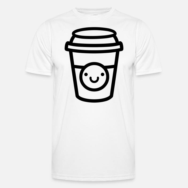 Kaffeebecher Männer Funktions-T-Shirt