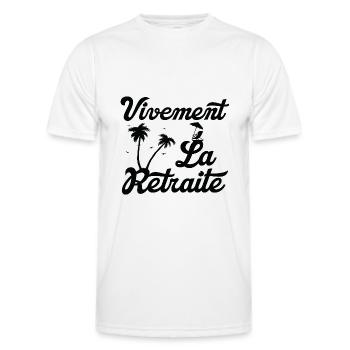 Can't wait for retirement - Men's Functional T-Shirt - white - Front - AI Model Male 178 dark (178cm)