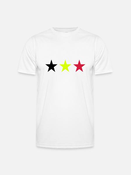 Belgien - Männer Funktions-T-Shirt - Weiß