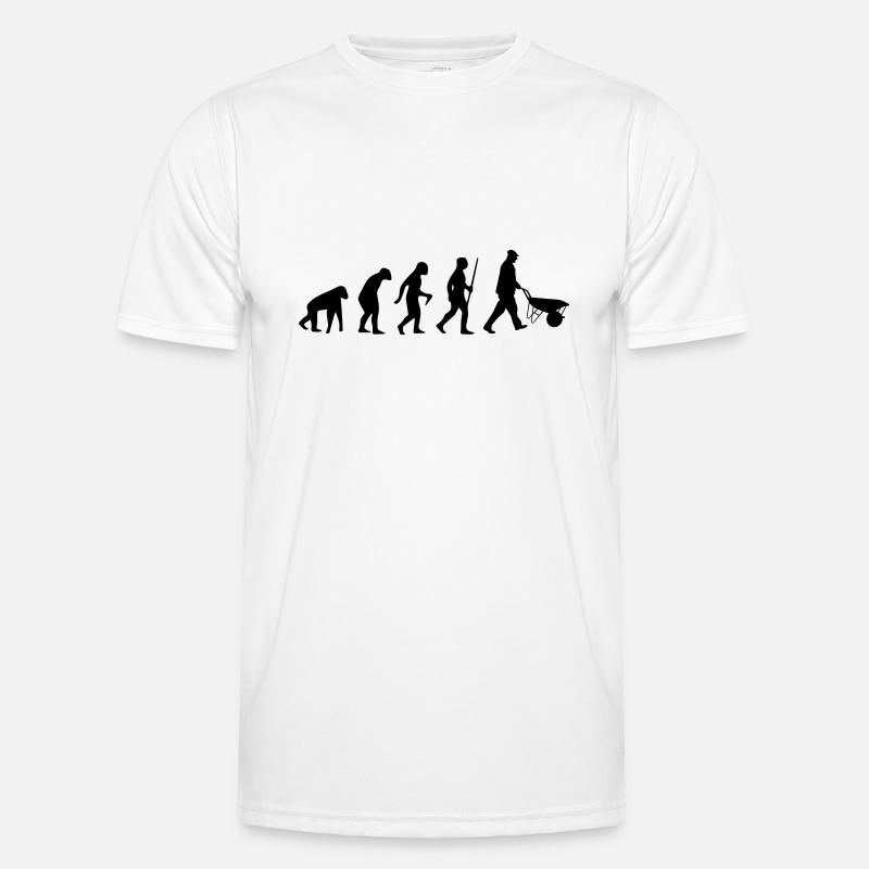 HANDWERKER EVOLUTION (BAUSTELLEN SHIRT) - Männer Funktions-T-Shirt - Weiß