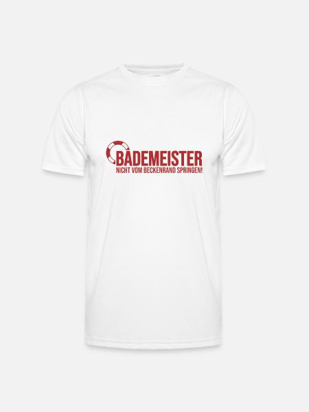 Rettungsschwimmer Badeaufsicht Bademeister - Männer Funktions-T-Shirt - Weiß