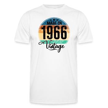 Vintage Made in 1966 Geburtsjahr 1966 Geburtstag - Männer Funktions-T-Shirt - Weiß - Vorne - AI Model Male 178 dark (178cm)