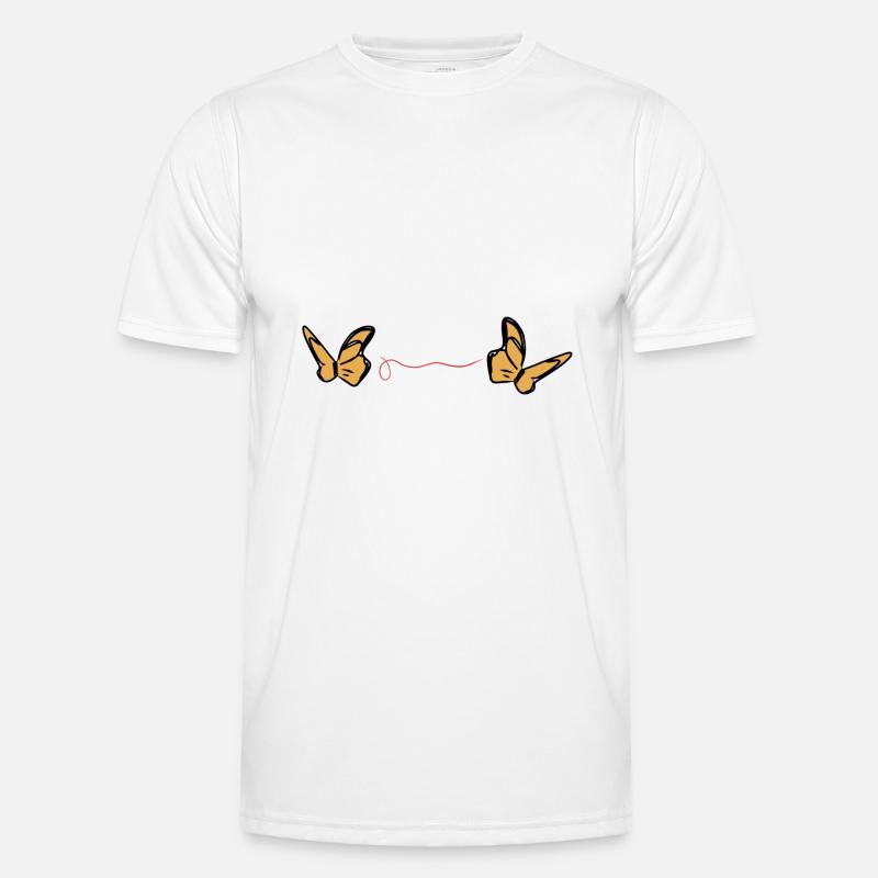 Butterfly red thread symbol animal Men's Functional T-Shirt