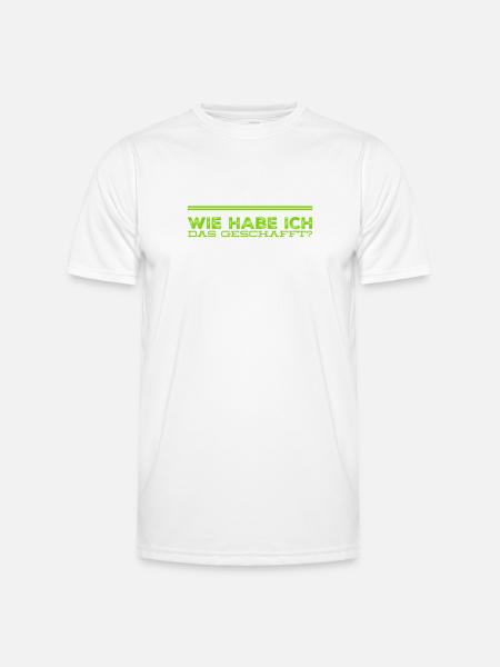 geschafft - Männer Funktions-T-Shirt - Weiß