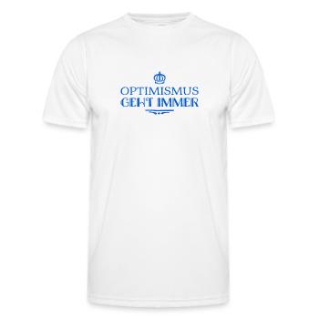 Optimismus ist super - Männer Funktions-T-Shirt - Weiß - Vorne - AI Model Male 178 dark (178cm)