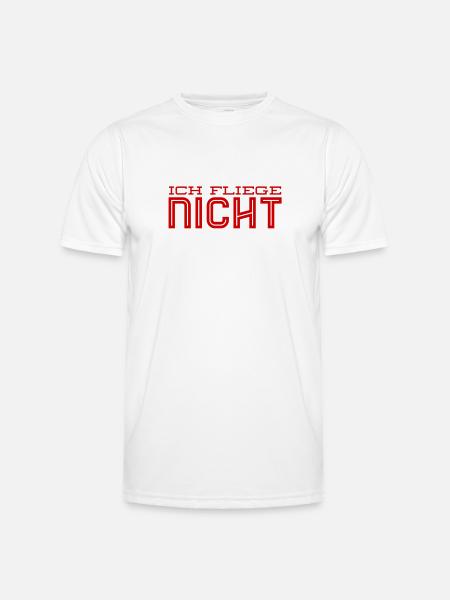 Flugangst - Männer Funktions-T-Shirt - Weiß