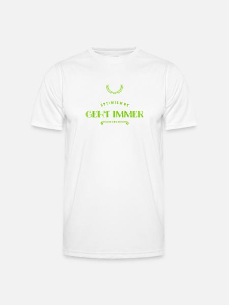 Optimismus ist wunderbar - Männer Funktions-T-Shirt - Weiß