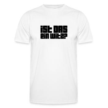 soll das witzig sein? - Männer Funktions-T-Shirt - Weiß - Vorne - AI Model Male 178 dark (178cm)
