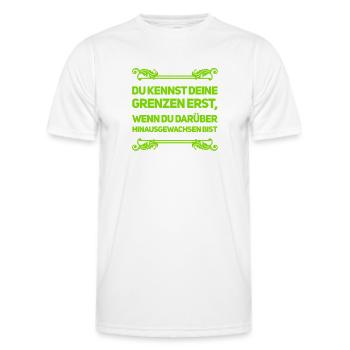 wachse über dich hinaus - Männer Funktions-T-Shirt - Weiß - Vorne - AI Model Male 178 dark (178cm)