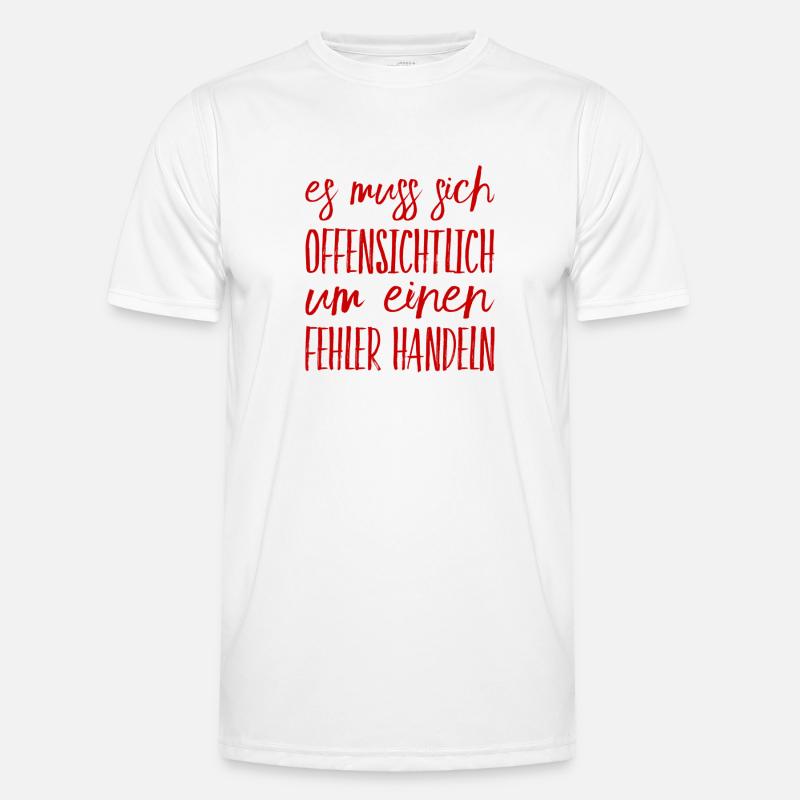 offenbar ein Fehler - Männer Funktions-T-Shirt - Weiß