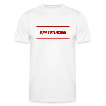 das ist witzig - Männer Funktions-T-Shirt - Weiß - Vorne - AI Model Male 178 dark (178cm)
