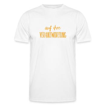 Verantwortung tragen - Männer Funktions-T-Shirt - Weiß - Vorne - AI Model Male 178 dark (178cm)