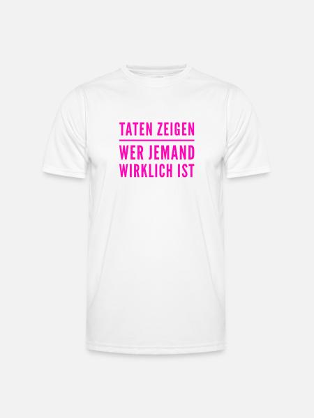 deine Handlungen sind entscheident - Männer Funktions-T-Shirt - Weiß