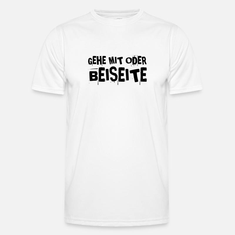 gehe mit mir oder beiseite - Männer Funktions-T-Shirt - Weiß