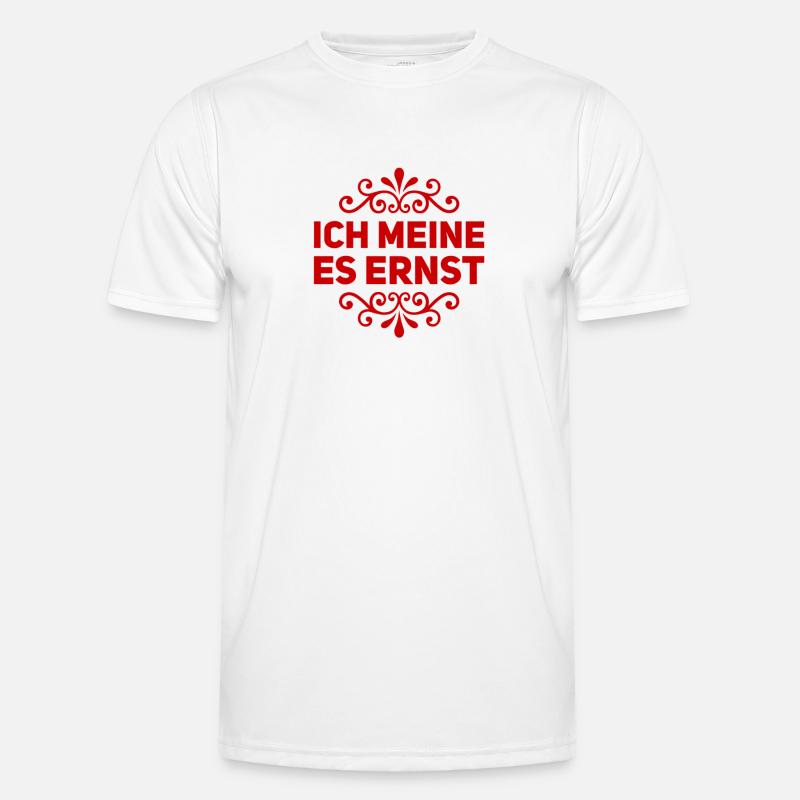 es wird ernst - Männer Funktions-T-Shirt - Weiß