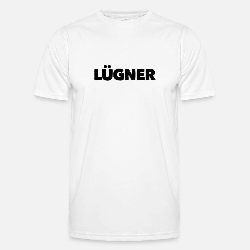vor dir steht ein Lügner Männer Funktions-T-Shirt