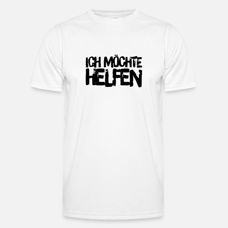 ich will helfen Männer Funktions-T-Shirt