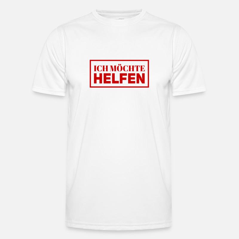 möchtest du Hilfe? Männer Funktions-T-Shirt