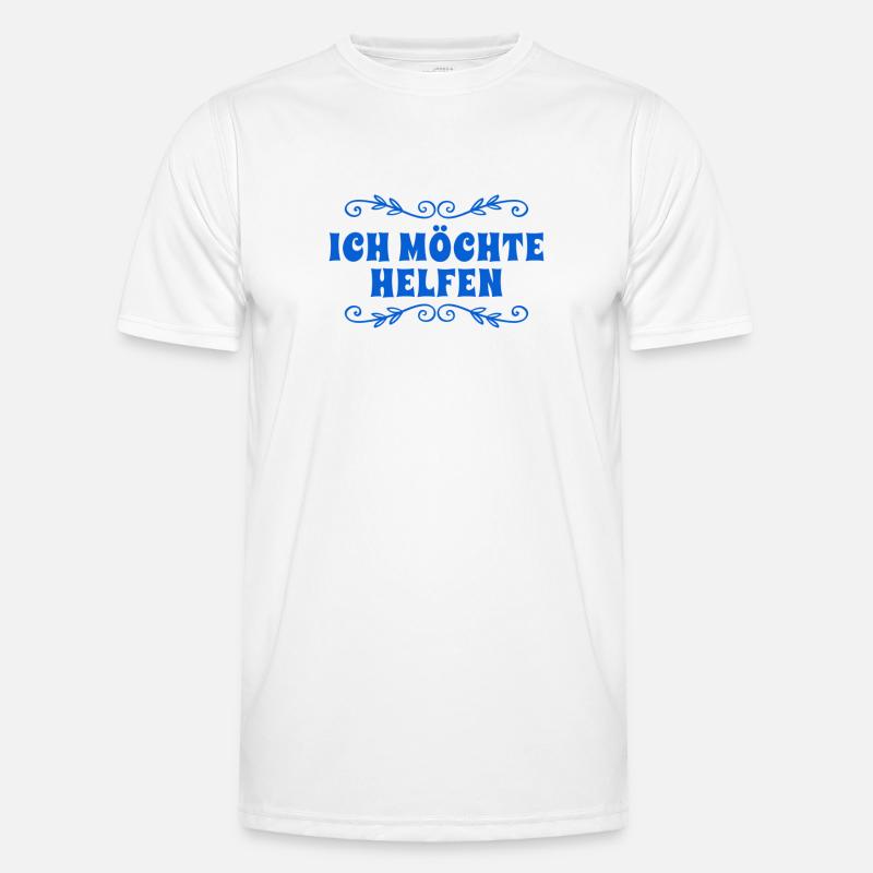 ich will dir helfen - Männer Funktions-T-Shirt - Weiß