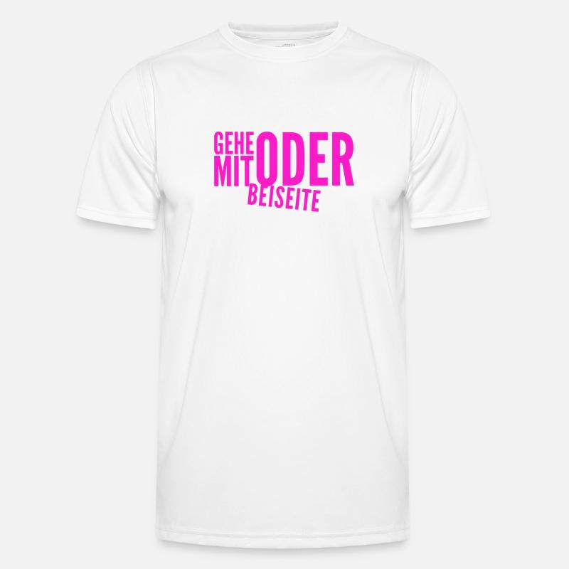 kommst du mit oder nicht? - Männer Funktions-T-Shirt - Weiß