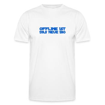 offline geht immer - Männer Funktions-T-Shirt - Weiß - Vorne - AI Model Male 178 dark (178cm)