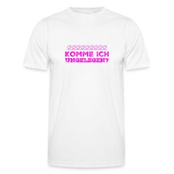 passt es gerade? - Männer Funktions-T-Shirt - Weiß - Vorne - AI Model Male 178 dark (178cm)