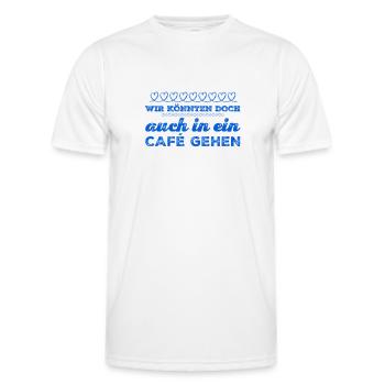 ab ins Cafe - Männer Funktions-T-Shirt - Weiß - Vorne - AI Model Male 178 dark (178cm)