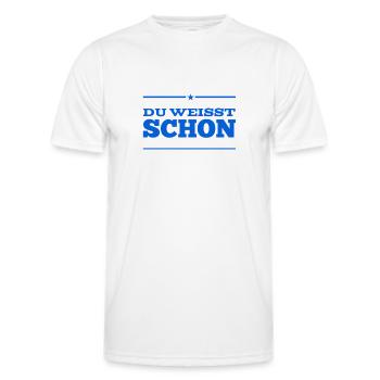 ist doch klar - Männer Funktions-T-Shirt - Weiß - Vorne - AI Model Male 178 dark (178cm)