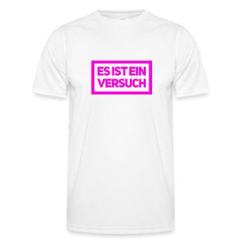 ein Versuch ist es wert - Männer Funktions-T-Shirt - Weiß - Vorne - AI Model Male 178 dark (178cm)