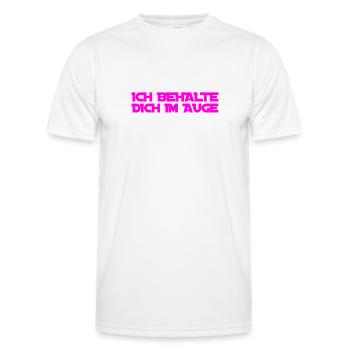 du stehst unter Beobachtung - Männer Funktions-T-Shirt - Weiß - Vorne - AI Model Male 178 dark (178cm)