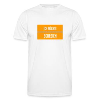 schreien wäre schön - Männer Funktions-T-Shirt - Weiß - Vorne - AI Model Male 178 dark (178cm)