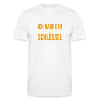 Schlüsselkind - Männer Funktions-T-Shirt - Weiß - Vorne - AI Model Male 178 dark (178cm)