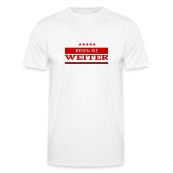was sie sagen ist interessant - Männer Funktions-T-Shirt - Weiß - Vorne - AI Model Male 178 dark (178cm)