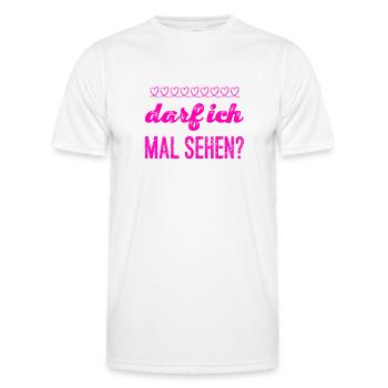 ich würde es mir gerne ansehen - Männer Funktions-T-Shirt - Weiß - Vorne - AI Model Male 178 dark (178cm)